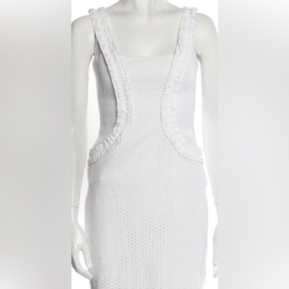 Alexander McQueen NWT knee length sheath dress white size 4 - Picture 2 of 5